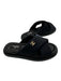 Chanel Shoe Size 41 Black Leather Criss Cross CC Logo puffy Slide Sandals Black / 41