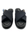 Chanel Shoe Size 41 Black Leather Criss Cross CC Logo puffy Slide Sandals Black / 41
