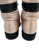 Chanel Shoe Size 40 Dusty Pink & Black Nylon & Leather Lace Up Puffer Logo Boots Dusty Pink & Black / 40