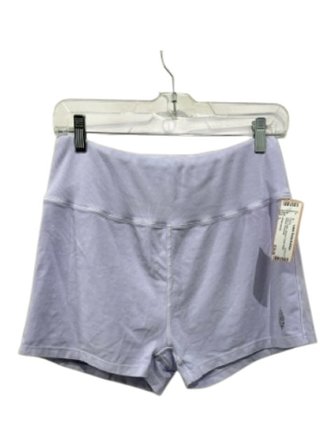 FP Movement Size L Lilac Cotton Ribbed Elastic Waist Athletic Shorts Lilac / L