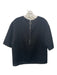 Partow Size 6 Black Polyester Back Zip Basket Weave Short Sleeve Top Black / 6