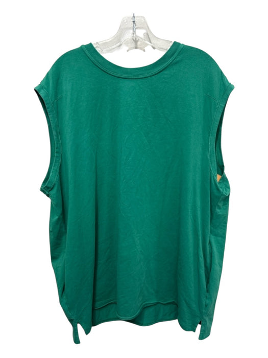 FP Movement Size L Green Cotton Sleeveless Crew Neck Top Green / L