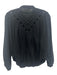 Mother Size Est M Black Missing Fabric Tag Long Dolman Sleevle Button Front Top Black / Est M