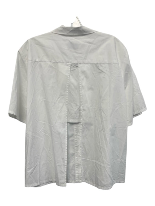 Rachel Comey Size M White Cotton Short Sleeve Button Up Cutout Back Shirt Top White / M