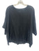 Labo.art Size 3 Black Cotton Semi Sheer 1/2 Sleeve Oversized T Shirt Top Black / 3