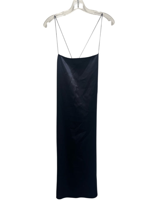 Tibi Size 14 Midnight blue Polyester Satin Spaghetti Strap Tie Back Dress Midnight blue / 14