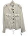 Rails Size XL White Cotton Gauze Snap Button & Zip Front Drawstring Waist Jacket White / XL