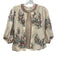 M.A.B.E Size XS Cream Beige & Multi Cotton & Silk Floral Embroidered Jacket Cream Beige & Multi / XS
