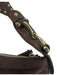 Gucci Dark Brown Leather Guccissima Studded Zip Top Shoulder Bag Dark Brown