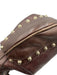 Gucci Dark Brown Leather Guccissima Studded Zip Top Shoulder Bag Dark Brown