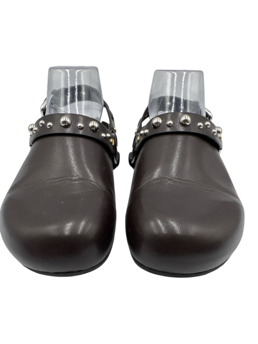 Stella McCartney Shoe Size 37 Dark Chocolate Brown Faux Leather Upper Clogs Dark Chocolate Brown / 37