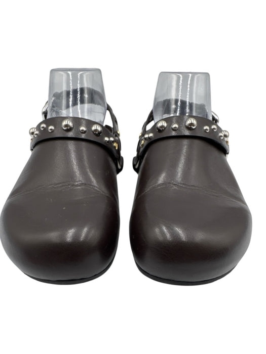 Stella McCartney Shoe Size 37 Dark Chocolate Brown Faux Leather Upper Clogs Dark Chocolate Brown / 37
