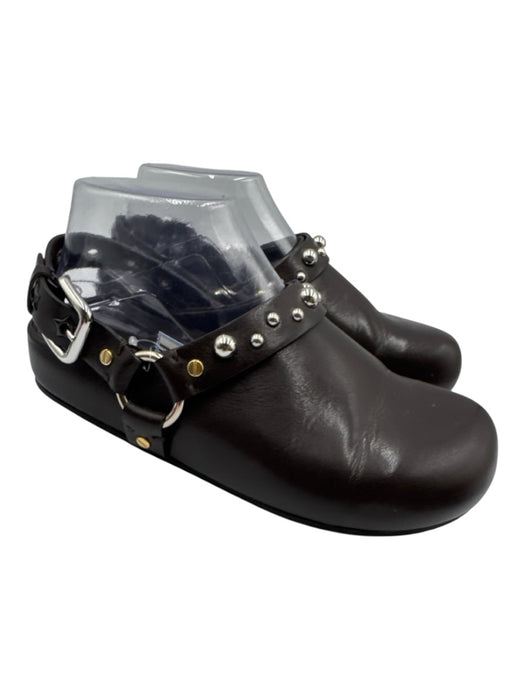 Stella McCartney Shoe Size 37 Dark Chocolate Brown Faux Leather Upper Clogs Dark Chocolate Brown / 37