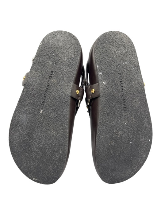 Stella McCartney Shoe Size 37 Dark Chocolate Brown Faux Leather Upper Clogs Dark Chocolate Brown / 37