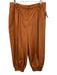 Tibi Size 12 Orange Brown Polyester Satin Zip Fly High Rise Barrel Leg Pants Orange Brown / 12