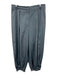 Tibi Size 12 Slate Blue Polyester Satin Zip Fly High Rise Barrel Leg Pants Slate Blue / 12