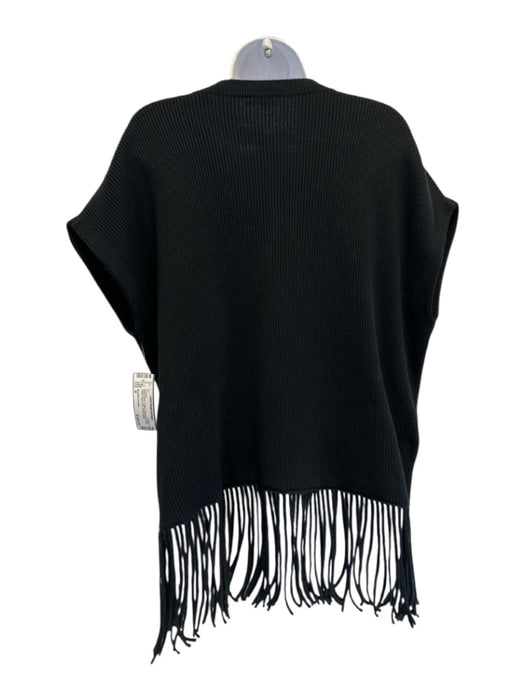 Brunello Cucinelli Size M Black & Silver Cotton Sleeveless Metal Detail Sweater Black & Silver / M