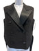 Khaite Size 4 Black Viscose & Virgin Wool Sleeveless Double Breast Blazer Vest Black / 4