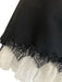 Alexander McQueen Size 44 Black & White Wool & Silk Wrap Cobweb Lace Trim Skirt Black & White / 44