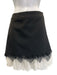 Alexander McQueen Size 44 Black & White Wool & Silk Wrap Cobweb Lace Trim Skirt Black & White / 44