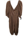 Intimately Free People Size L Taupe Brown Cotton Blend Square Neck Jumpsuit Taupe Brown / L