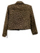 L'agence Size L Brown, Beige, Black Cotton 3/4 Sleeve Animal Print Snaps Jacket Brown, Beige, Black / L