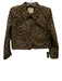 L'agence Size L Brown, Beige, Black Cotton 3/4 Sleeve Animal Print Snaps Jacket Brown, Beige, Black / L