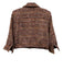 L'agence Size 8 Purple, Beige, Multi Polyester Tweed Buttons Collar Jacket Purple, Beige, Multi / 8