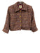 L'agence Size 8 Purple, Beige, Multi Polyester Tweed Buttons Collar Jacket Purple, Beige, Multi / 8
