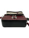 Marc Jacobs Burgundy Red & Black Saffiano Leather Silver Hardware Zip Up Bag Burgundy Red & Black / S