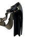 Stella McCartney Black & Beige Leather Magnetic Flap Crossbody Strap Camera Bag Black & Beige / XS