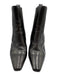 Brunello Cucinelli Shoe Size 38 Black & Silver Leather Stretch Panel Booties Black & Silver / 38