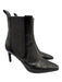Brunello Cucinelli Shoe Size 38 Black & Silver Leather Stretch Panel Booties Black & Silver / 38