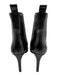 Brunello Cucinelli Shoe Size 38 Black & Silver Leather Stretch Panel Booties Black & Silver / 38