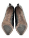 Brunello Cucinelli Shoe Size 38 Black & Silver Leather Stretch Panel Booties Black & Silver / 38