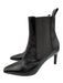 Brunello Cucinelli Shoe Size 38 Black & Silver Leather Stretch Panel Booties Black & Silver / 38
