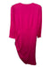 Milly Size 6 Pink Silk Blend Surplice Long Sleeve Hi Lo Midi Dress Pink / 6