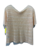 Lafayette 148 Size S Cream Orange Linen Open Knit Short Sleeve Wide Neck Top Cream Orange / S