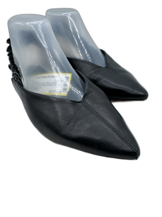 Isabel Marant Shoe Size 38 Black Leather Upper Scrunch Detail Flat Slingbacks Black / 38