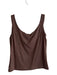 Akris Size Est S Brown Cotton & Elastane Stretch Solid Round Neck Tank Top Brown / Est S