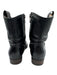 Frye Shoe Size 7.5 Black Leather Upper Side Zip Pull Tab Round Toe Ankle Boots Black / 7.5