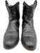 Frye Shoe Size 7.5 Black Leather Upper Side Zip Pull Tab Round Toe Ankle Boots Black / 7.5