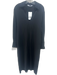 Zara Size L Black Acetate Blend Collared Maxi Dress Black / L