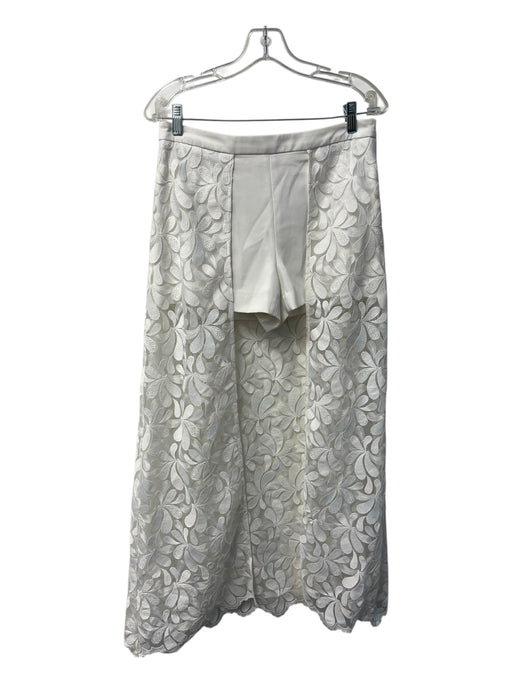 Trina Turk Size 4 White Polyester open skirt, shorts attached Side Zip Skirt Set White / 4