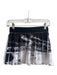 Adidas Size Est XS Black & White Polyester Elastic Waist Pleated Shorts Skirt Black & White / Est XS