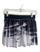 Adidas Size Est XS Black & White Polyester Elastic Waist Pleated Shorts Skirt Black & White / Est XS