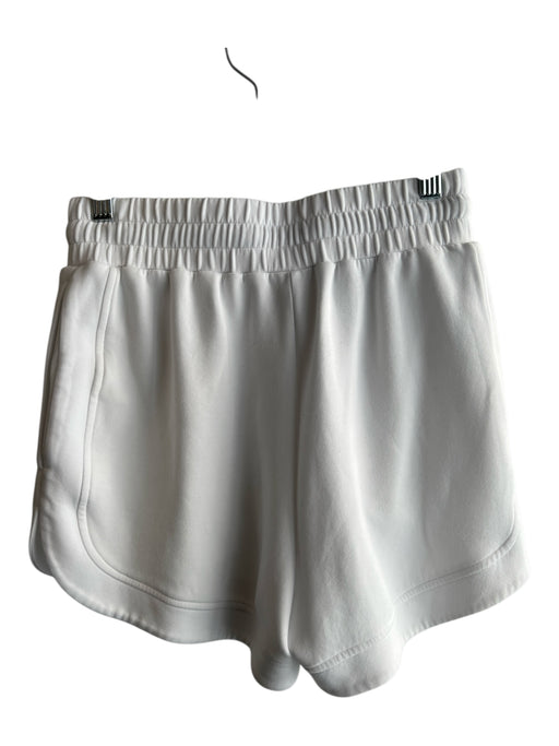 Varley Size XS White Viscose Blend High Rise Elastic Waist Drawstring Shorts White / XS