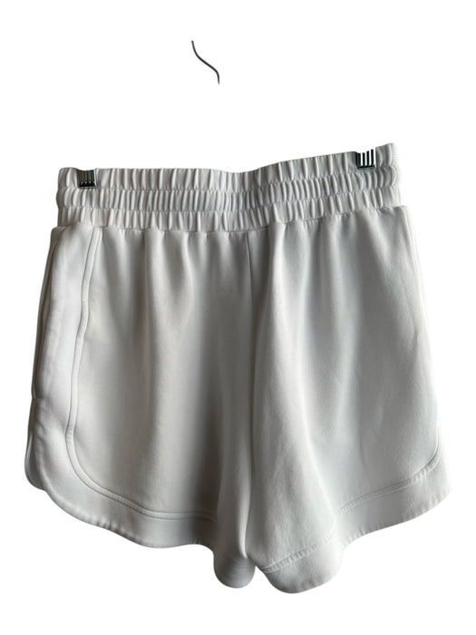 Varley Size XS White Viscose Blend High Rise Elastic Waist Drawstring Shorts White / XS