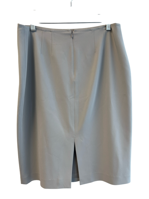 St. John Size 10 Grey No Fabric Tag Knee Length Back Zip Pencil Skirt Skirt Grey / 10