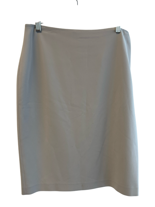 St. John Size 10 Grey No Fabric Tag Knee Length Back Zip Pencil Skirt Skirt Grey / 10